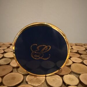 Estée Lauder Double Compact Mirror Blue And Gold Engraved 2019